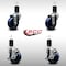Service Caster 3.5'' SS Solid Poly Wheel Swivel 1-5/8'' Expanding Stem Caster Set 2 Brakes, 4PK SCC-SSEX20S3514-SPUS-2-TLB-2-158 - alternate 4